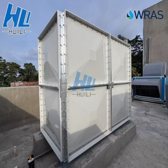 Serbatoio di stoccaggio dell'acqua potabile FRP GRP approvato Wras 5000 10000 litri Grande serbatoio di acqua piovana in fibra di vetro Prezzo economico in Malesia